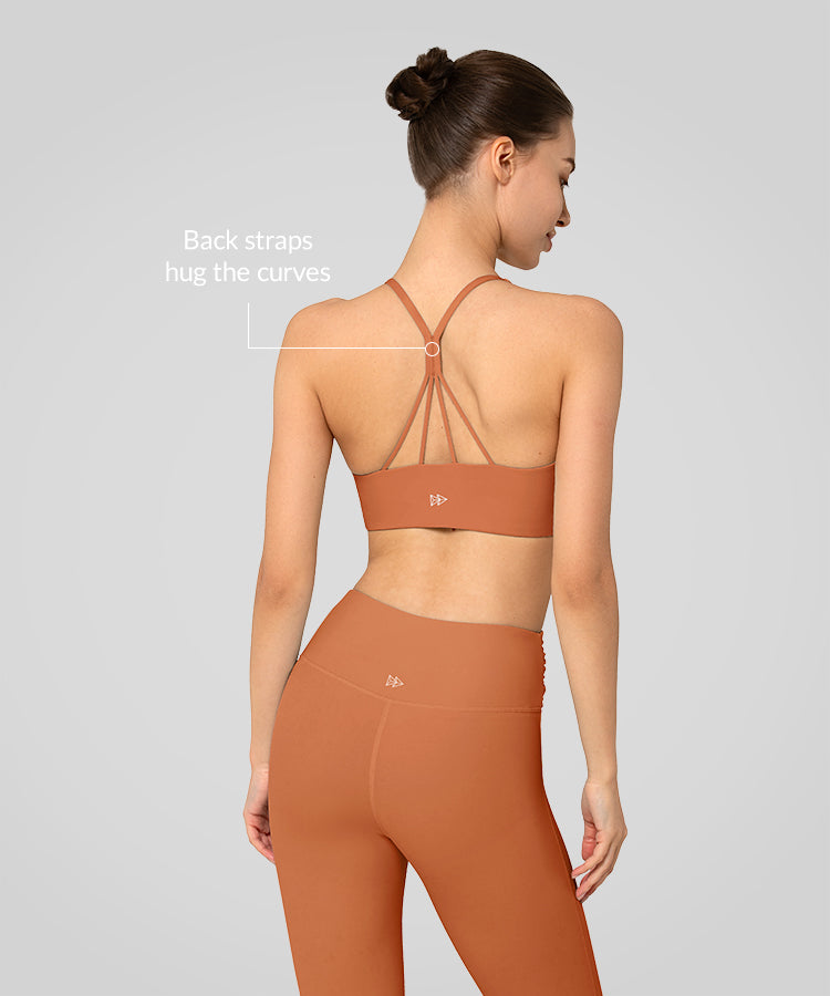 Reggiseno yoga morbido e cremoso Anywhere con scollo a V | Reggiseno sportivo leggero da donna