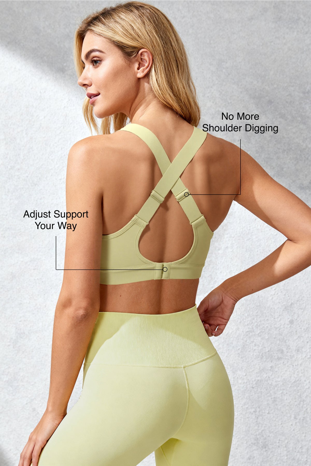 Power™ Adjustable Straps Cross-Back Sports Bra | High-Impact Bounce Control Without Flattening for Running, HIIT & Training