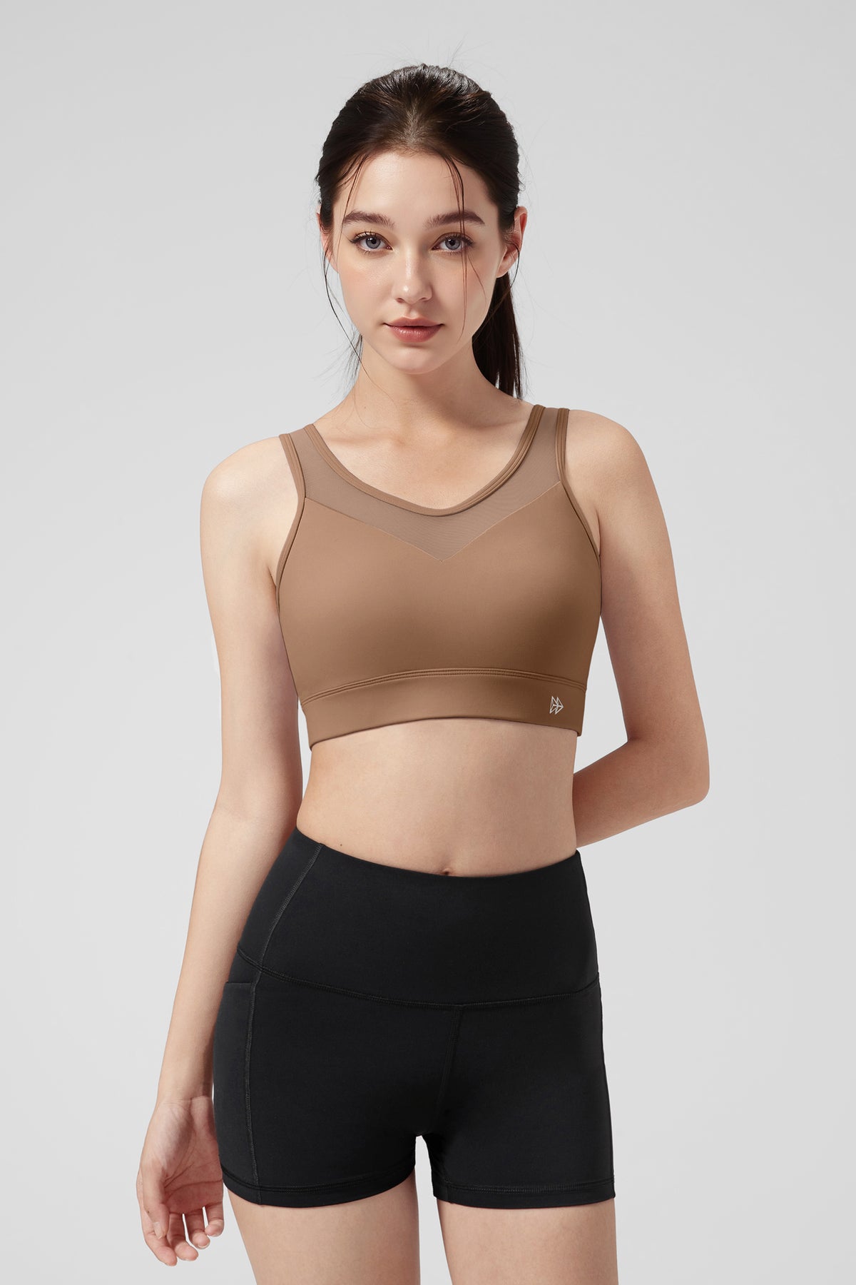 Power™ Front Sheer Mesh H-Back Sports Bra| Women's High Support Sports Bra