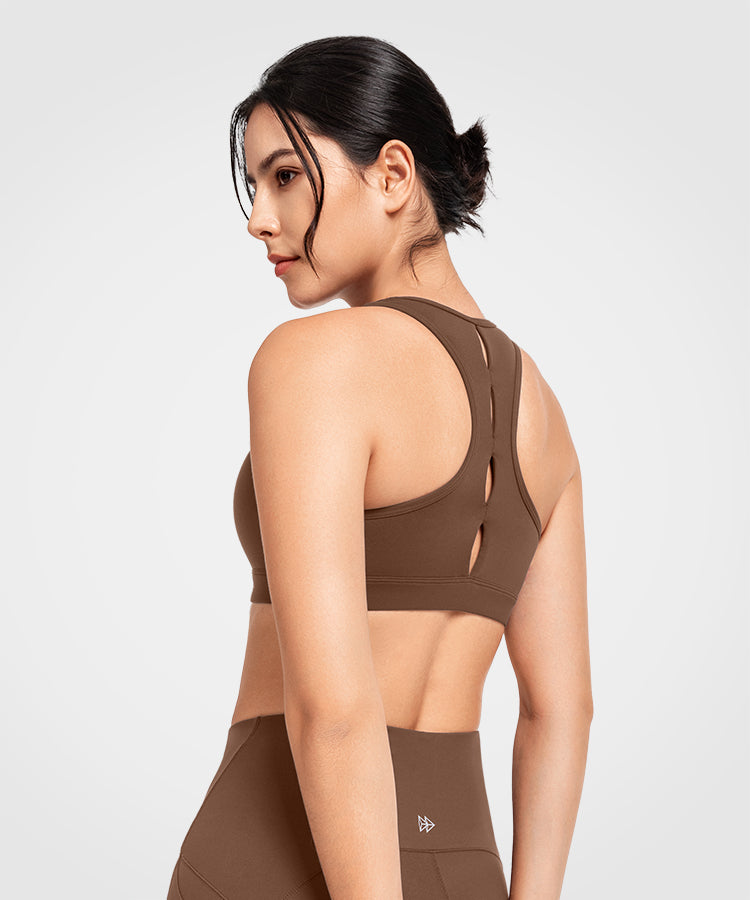 Shift™ Scoop Neckline Cut-Out Padded Yoga Bra | Women's Light Support Sports Bra