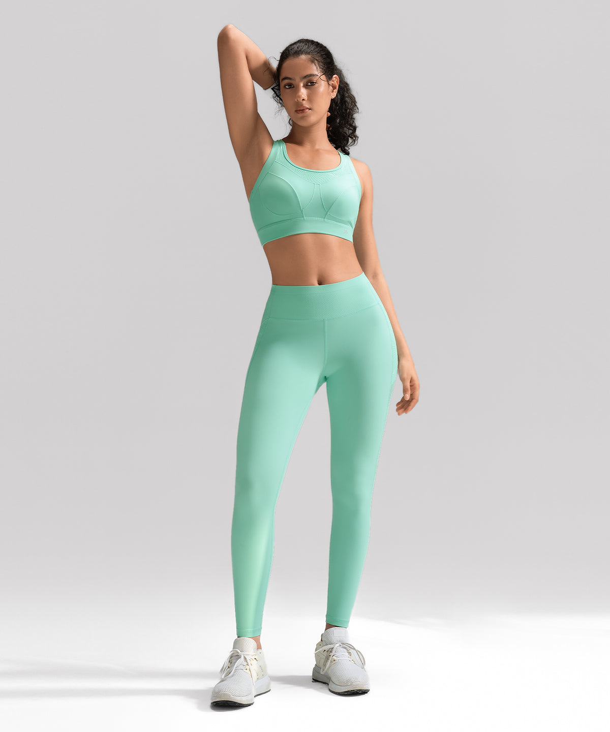 Reggiseno da corsa Power con scollo a rete multi-cucitura | Reggiseno sportivo ad alto sostegno da donna