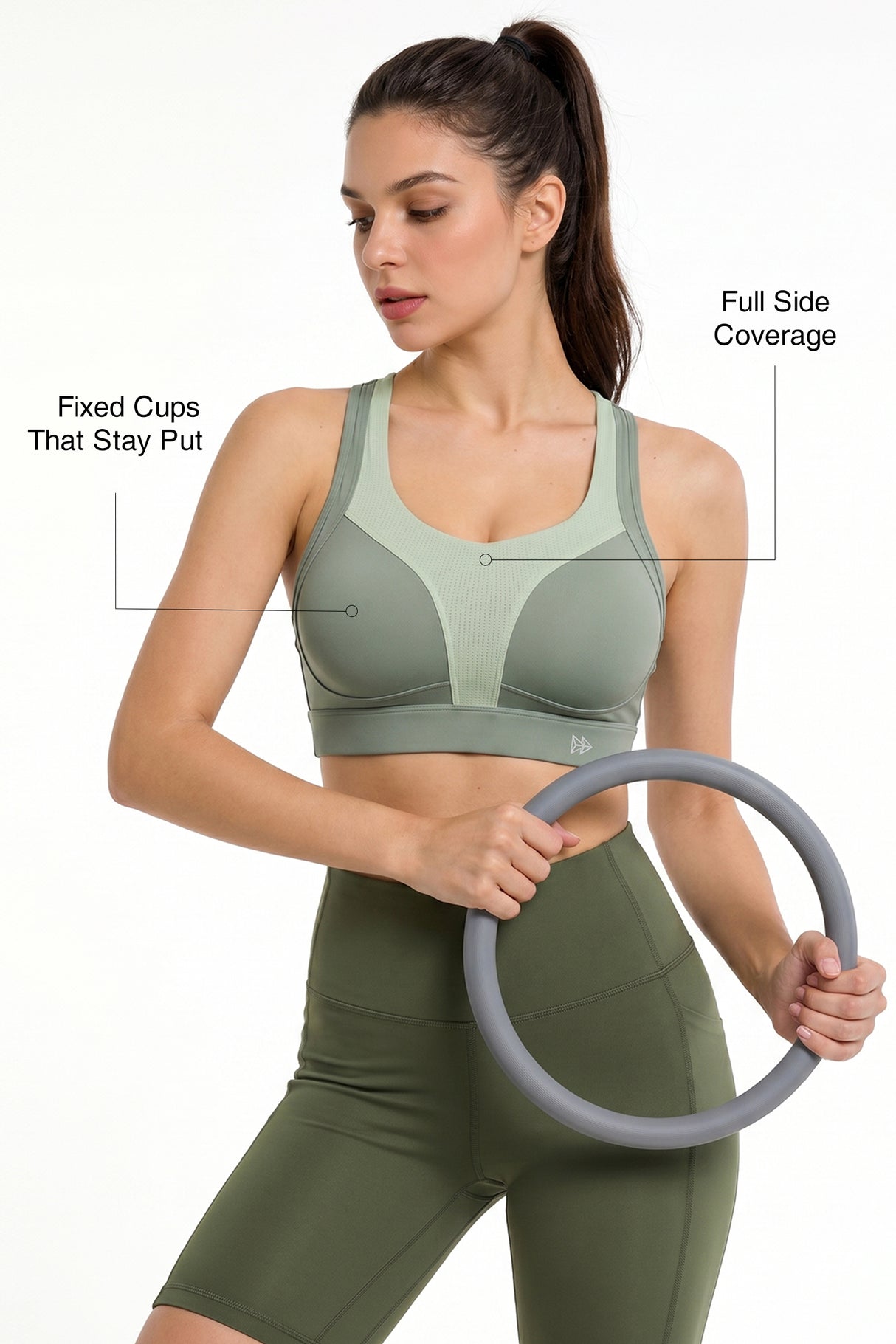 Power™ Breathable Racerback Fixed Cups High Impact Bra | Women's High Support Sports Bra