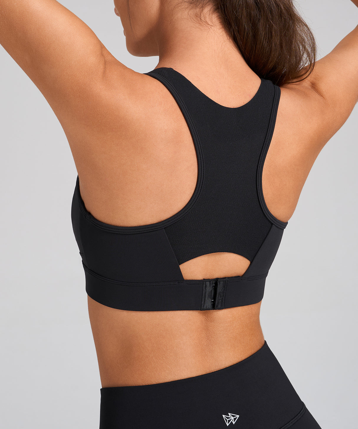 Enfold™ Round Neck Front Mesh Sports Bra | Women's High Support Sports Bra