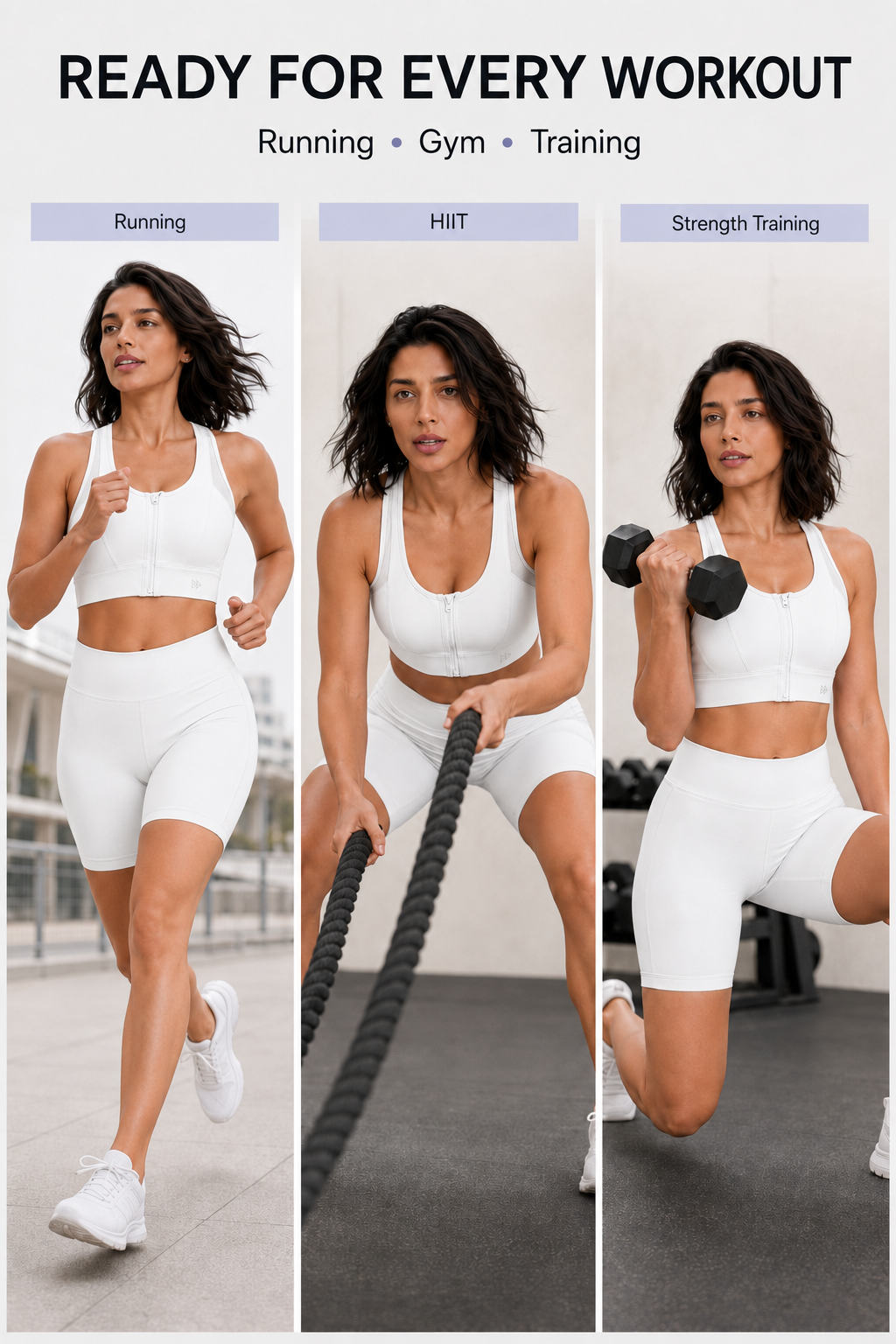 Power™ Cross Racerback Running Bra | Women's High Support Sports Bra