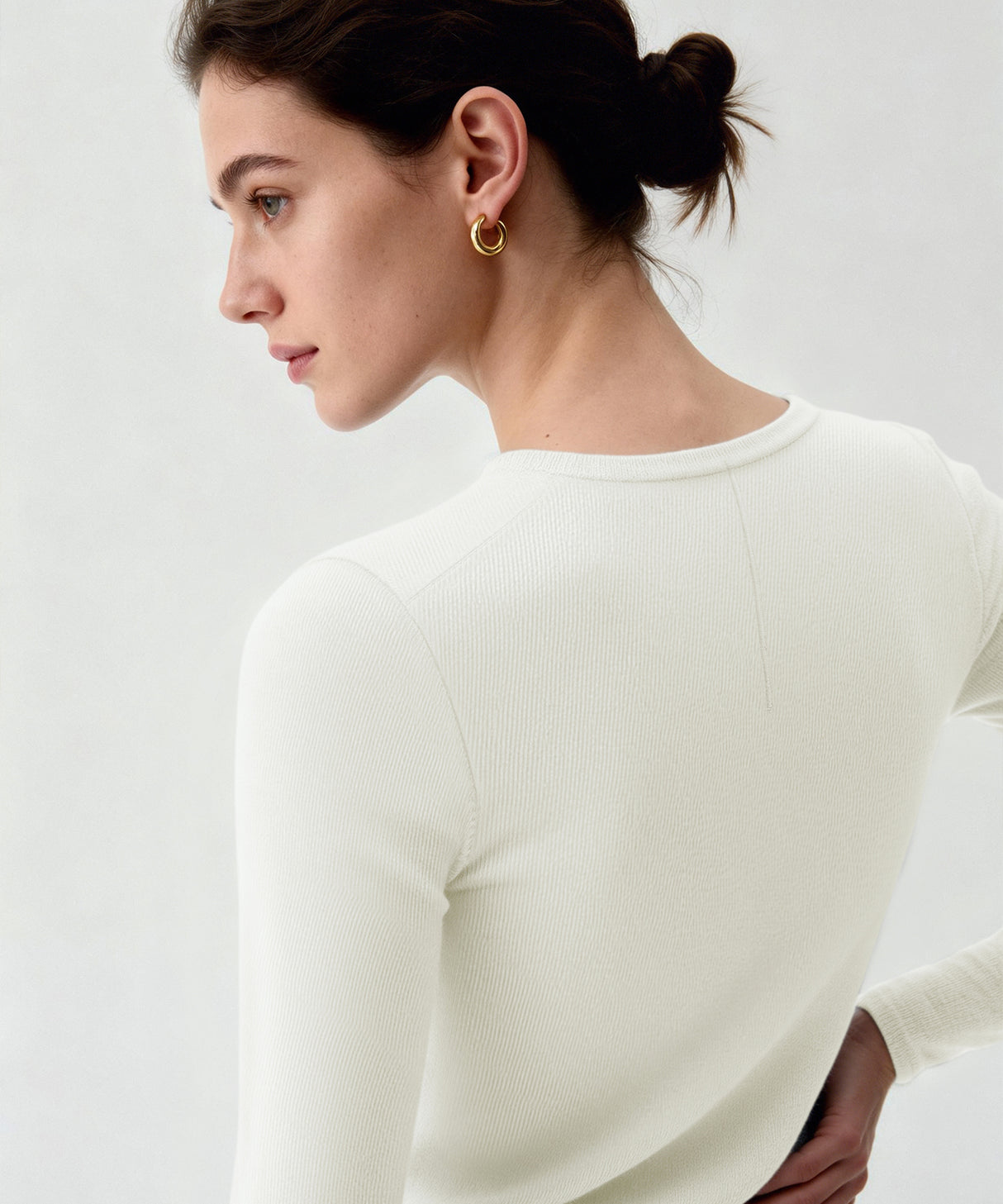 Lässiges Langarmhemd mit halber Knopfleiste für jeden Anlass | Damen-Langarmshirt