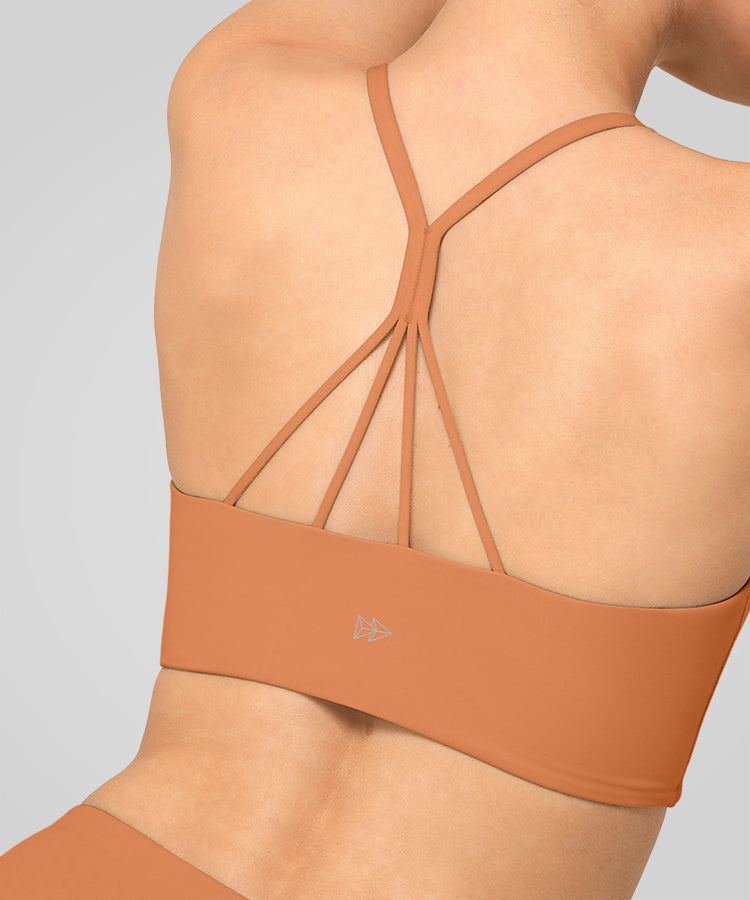 Reggiseno yoga morbido e cremoso Anywhere con scollo a V | Reggiseno sportivo leggero da donna