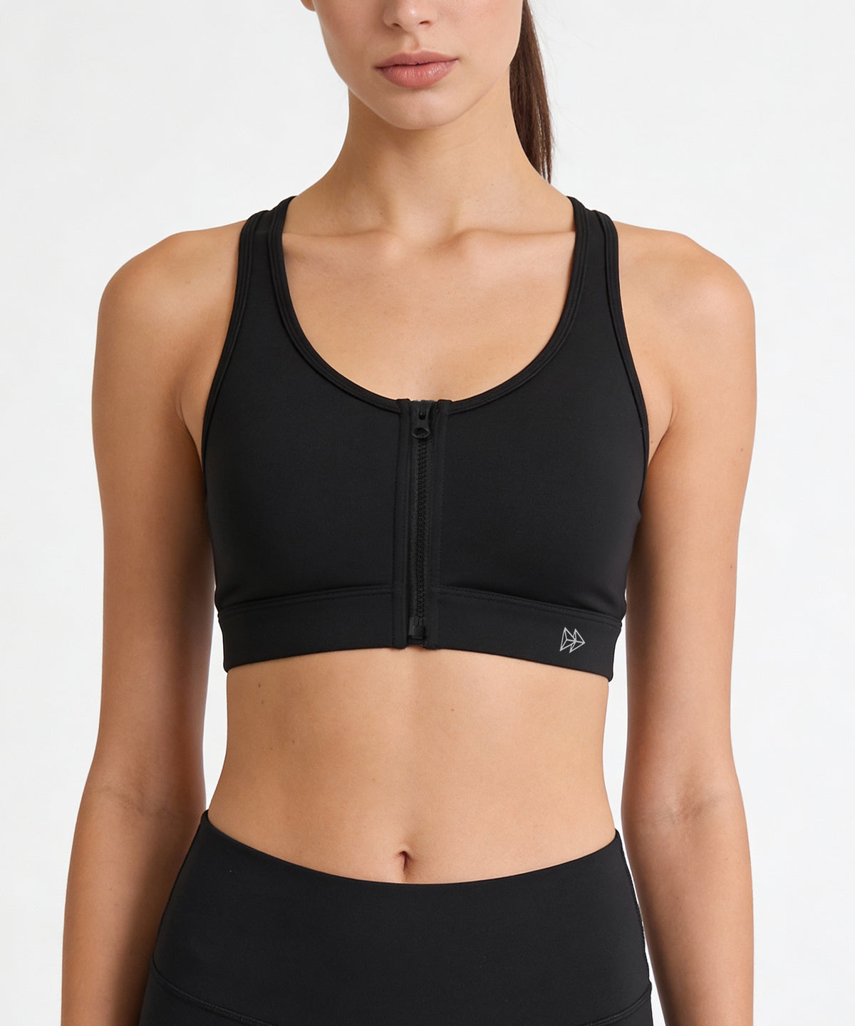 Shift™ Front Zip Sewn-in Pads Racerback Running Bra | Women's High Support Sports Bra