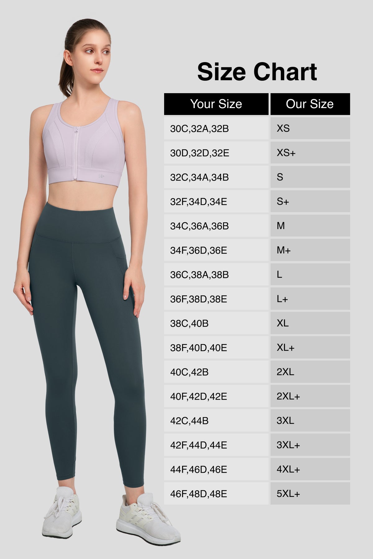 Reggiseno da corsa imbottito traspirante perforato con cerniera frontale Echo | Reggiseno sportivo ad alto sostegno da donna