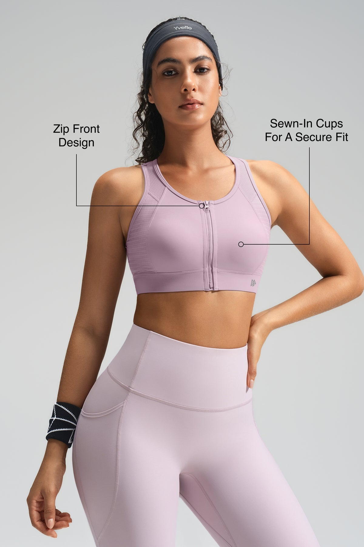Power™ Front-Zip Mesh Racerback Running Bra | Women's High Support Sports Bra