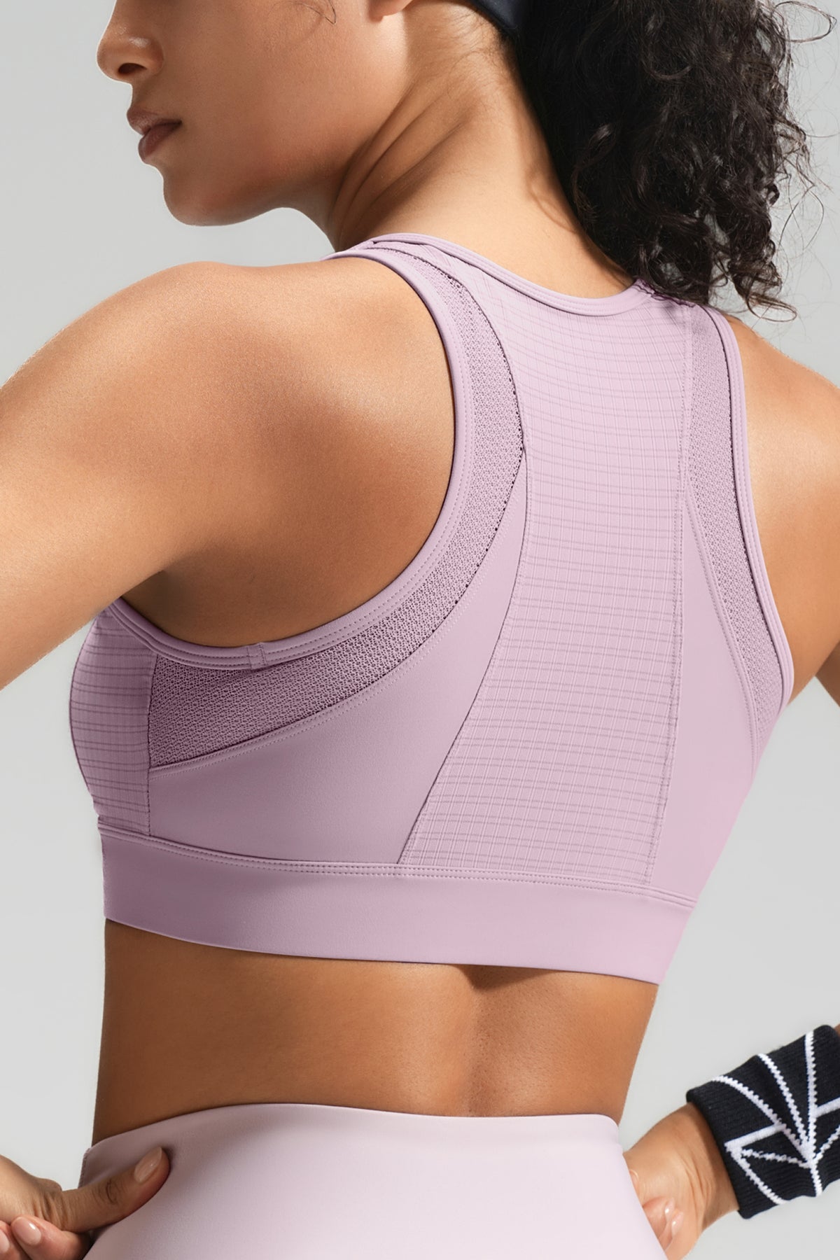 Power™ Front-Zip Mesh Racerback Running Bra | Women's High Support Sports Bra