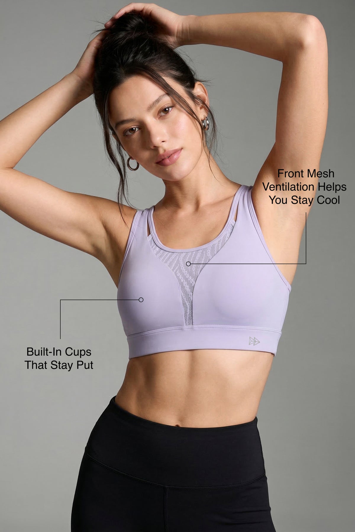 Echo™ Double-Strap Crossback Breathable Sports Bra | Medium Support for Yoga & HIIT