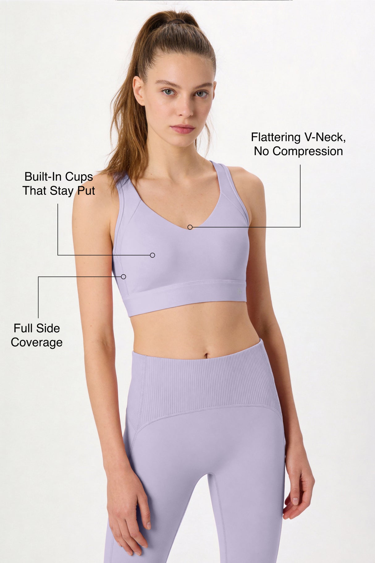 Shift™ Racerback Airflow Full-Coverage Sports Bra | Medium Support for Yoga & HIIT