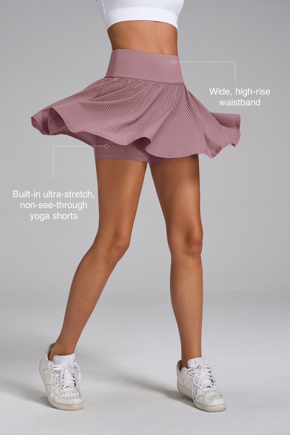 Sculpt™ Breathable Mesh-Lined Pleated Tennis Skirt | Women's Sports Skirt