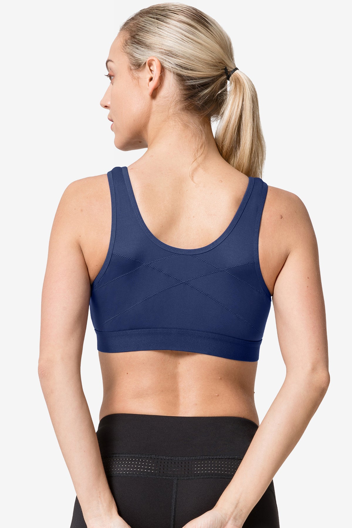 Zip-Front Unpadded High-Support Sports Bra | Women's High Support Sports Bra