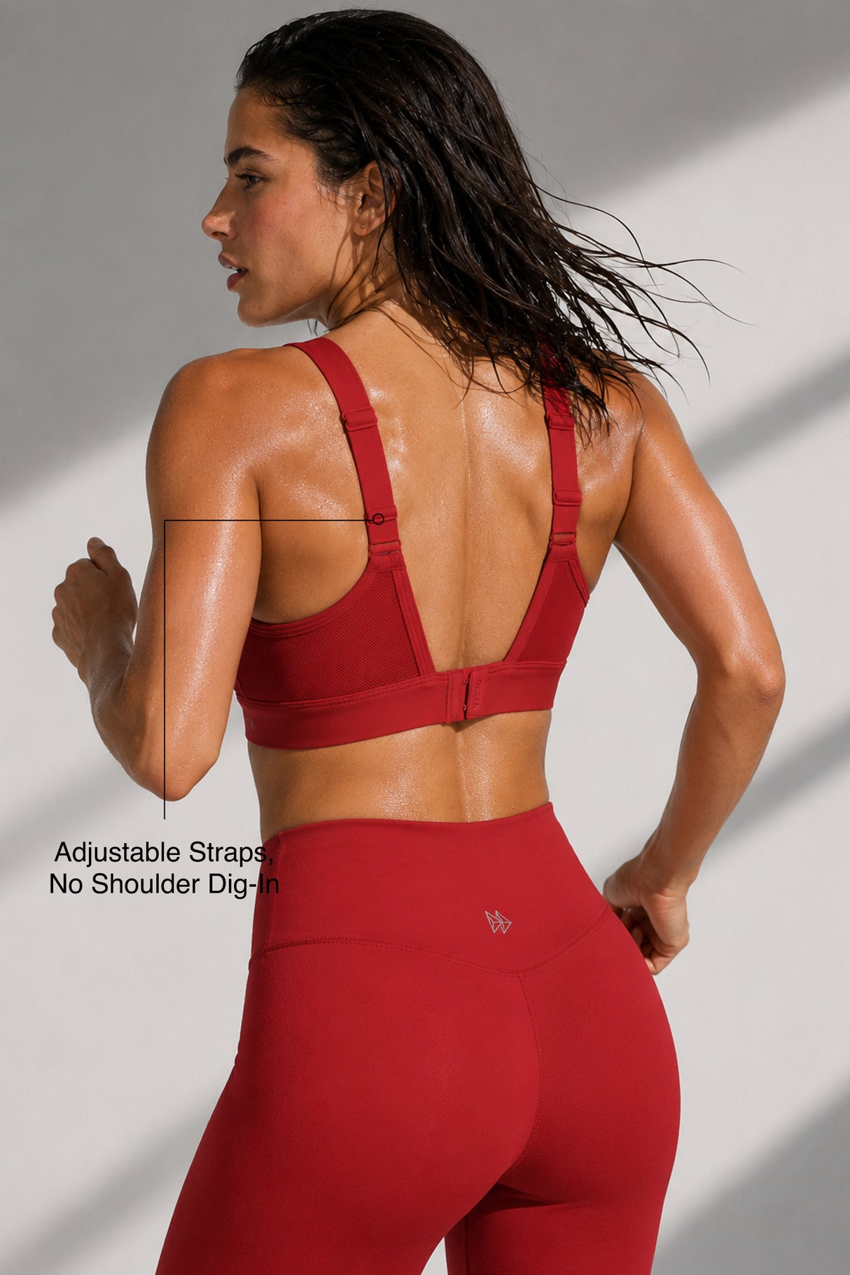 Sujetador deportivo acolchado Power Adjustable Enhance | Sujetador deportivo de sujeción media para mujer