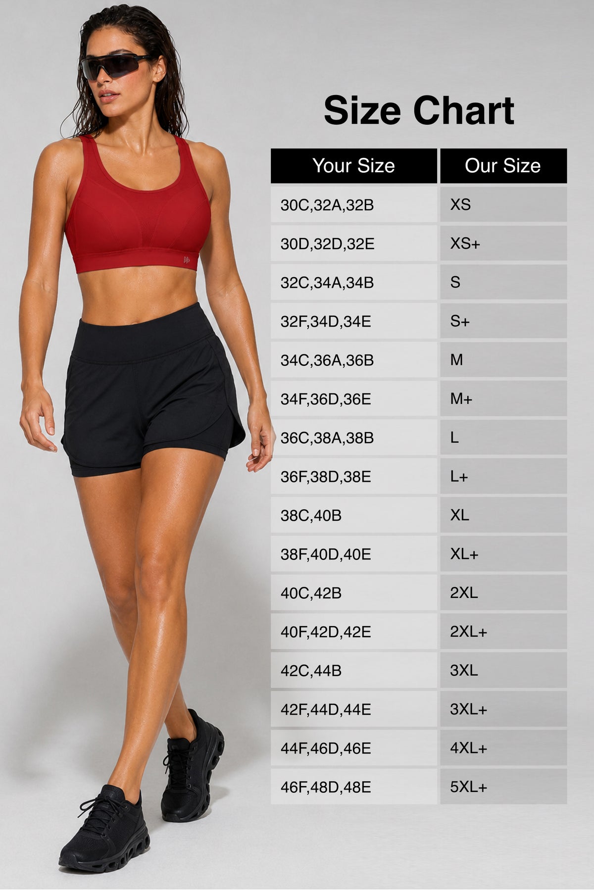 Sujetador deportivo acolchado Power Adjustable Enhance | Sujetador deportivo de sujeción media para mujer