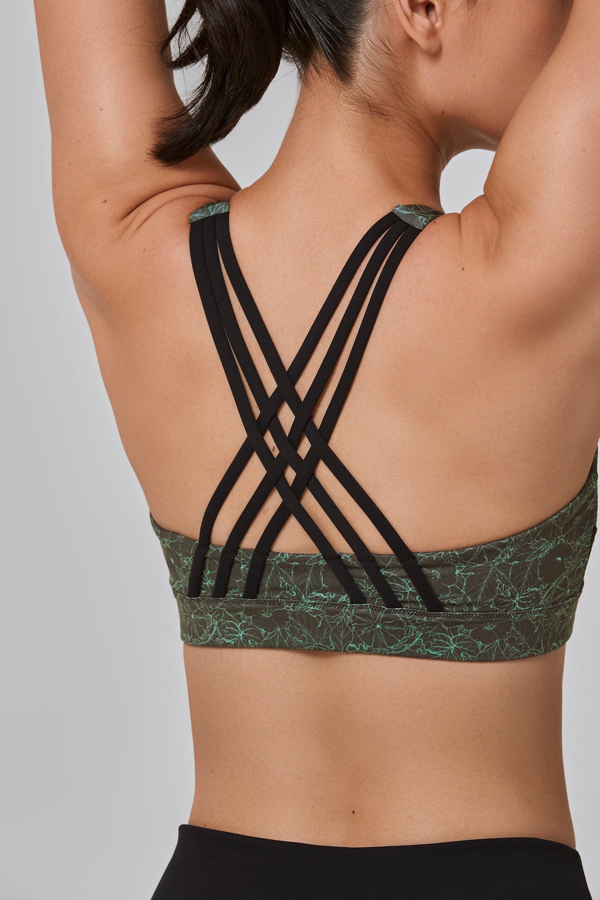 Power Zip Front Criss Cross Vadderad Löpar-BH | Sport-BH med högt stöd för kvinnor