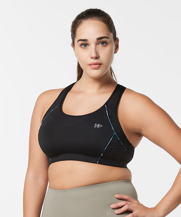 Sculpt™ Racerback Full-Coverage Breathable Sports Bra | High Support with Bounce Control & Mesh for Running, HIIT & Training