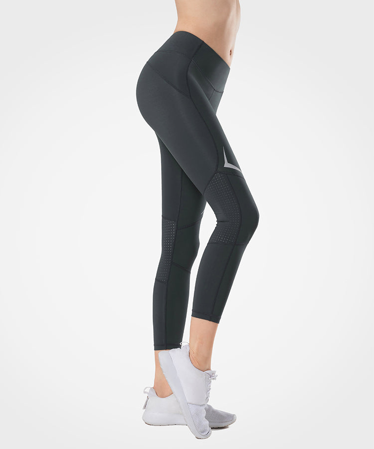 Sculpt™ Breathable Airhole Running Leggings 22"| Women's High Support Leggings
