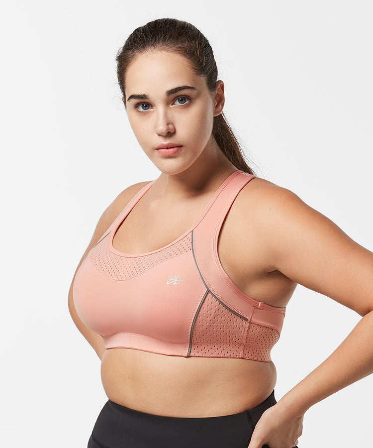 Sculpt™ Racerback Full-Coverage Breathable Sports Bra | High Support with Bounce Control & Mesh for Running, HIIT & Training