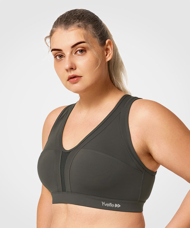 Reggiseno da corsa imbottito Power Cross Back | Reggiseno sportivo ad alto sostegno da donna (taglie forti)