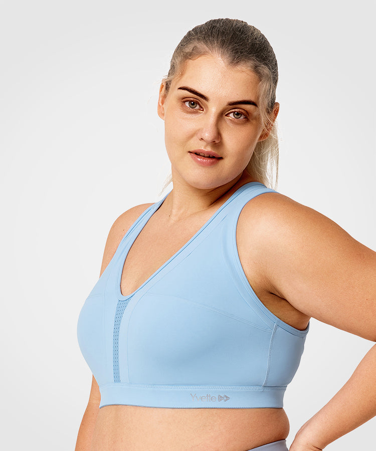 Power Cross Back gepolsterter Lauf-BH | Sport-BH mit starkem Halt für Damen (Übergröße)