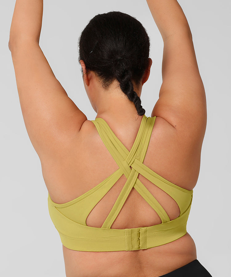 Power Cross Back Vadderad Löpar-BH | Sport-BH med högt stöd för kvinnor (plus size)