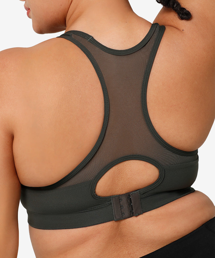 Shift Racerback Mesh Vadderad Löpar-BH | Sport-BH med högt stöd för kvinnor (plus size)