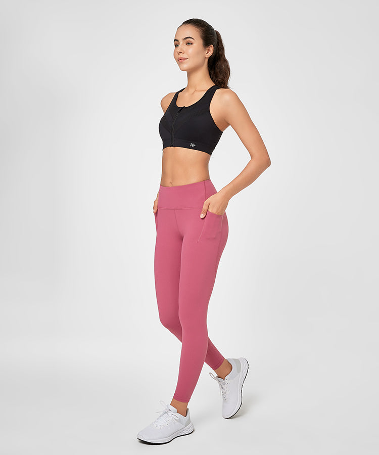Enfold Zip Mesh gepolsterter Lauf-BH | Damen-Sport-BH mit starker Unterstützung (Übergröße)