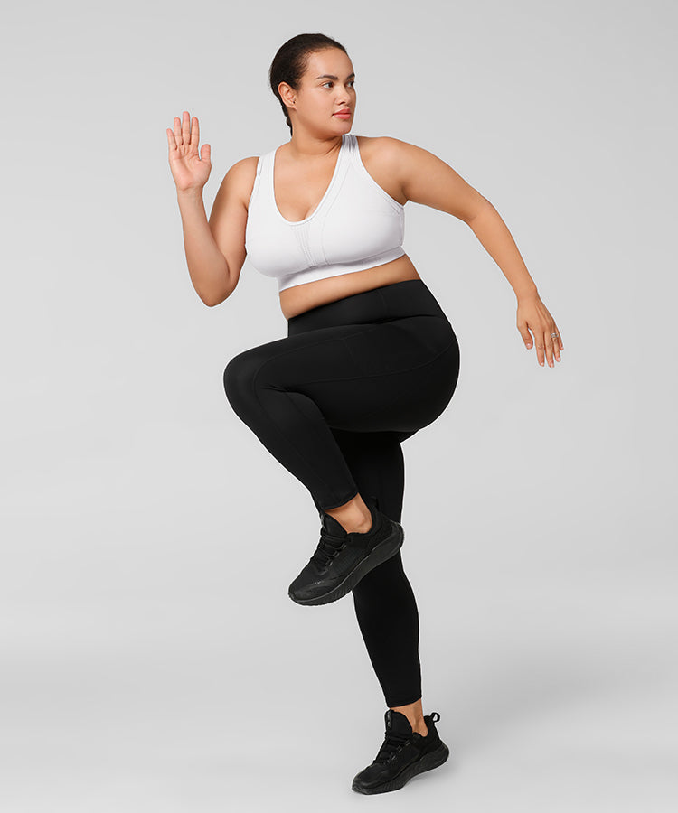 Power Cross Back gepolsterter Lauf-BH | Sport-BH mit starkem Halt für Damen (Übergröße)