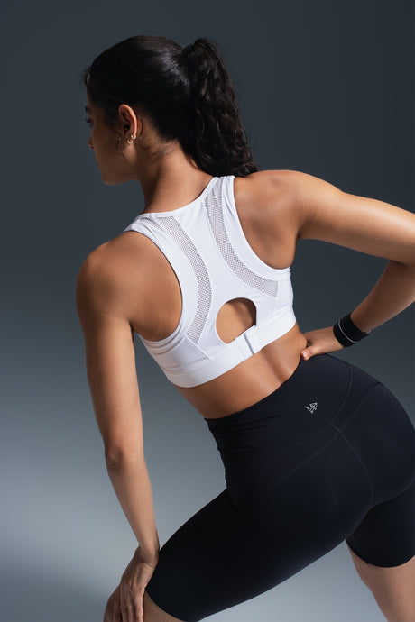 Power™ Front Mesh Arched Cutout Sports Bra | Women's High Support Sports Bra