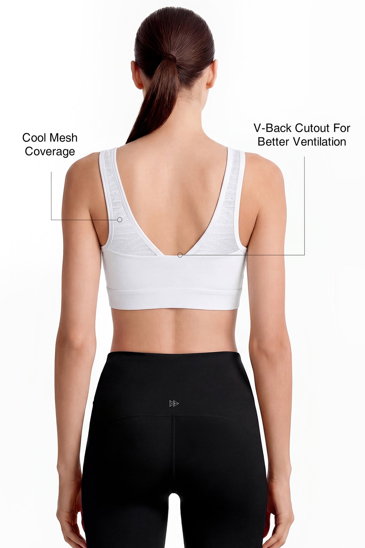 Power™ Breathable Zip Front Fixed Cups High Impact Bra | Women's High Support Sports Bra