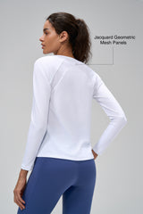 Camiseta de manga larga de malla Anywhere Performance | Camiseta de manga larga para mujer