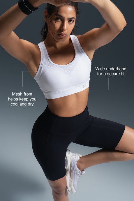 Power™ Front Mesh Arched Cutout Sports Bra | Women's High Support Sports Bra - image 2