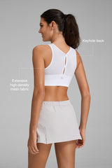 Reggiseno da corsa Power Cutout Racerback con cerniera frontale | Reggiseno sportivo ad alto sostegno da donna