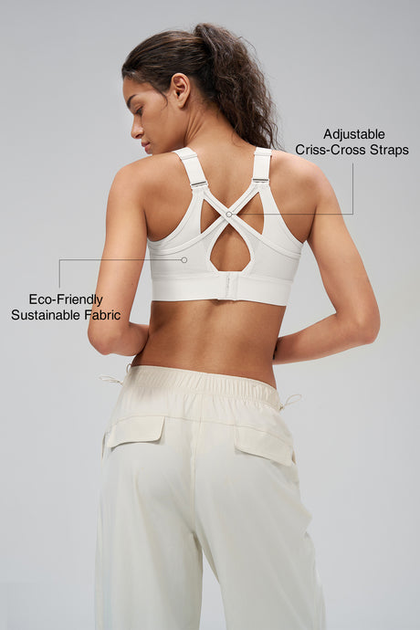 Power™ High Support Adjustable Cross Back Running Bra | Women's High Support Sports Bra - image 3