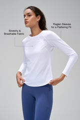 Camiseta de manga larga de malla Anywhere Performance | Camiseta de manga larga para mujer