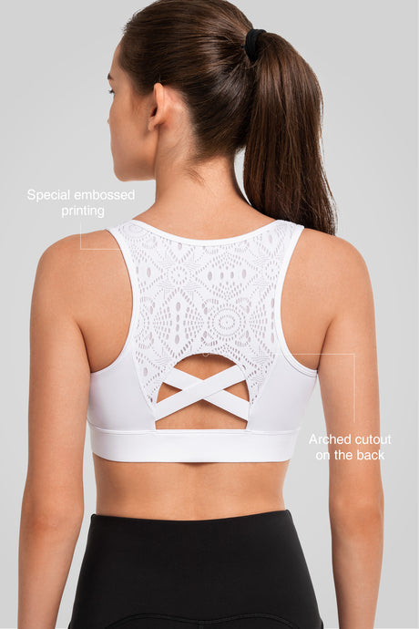 Echo™ Cut Out Design Padded Running Bra | Women's High Support Sports Bra - image 5