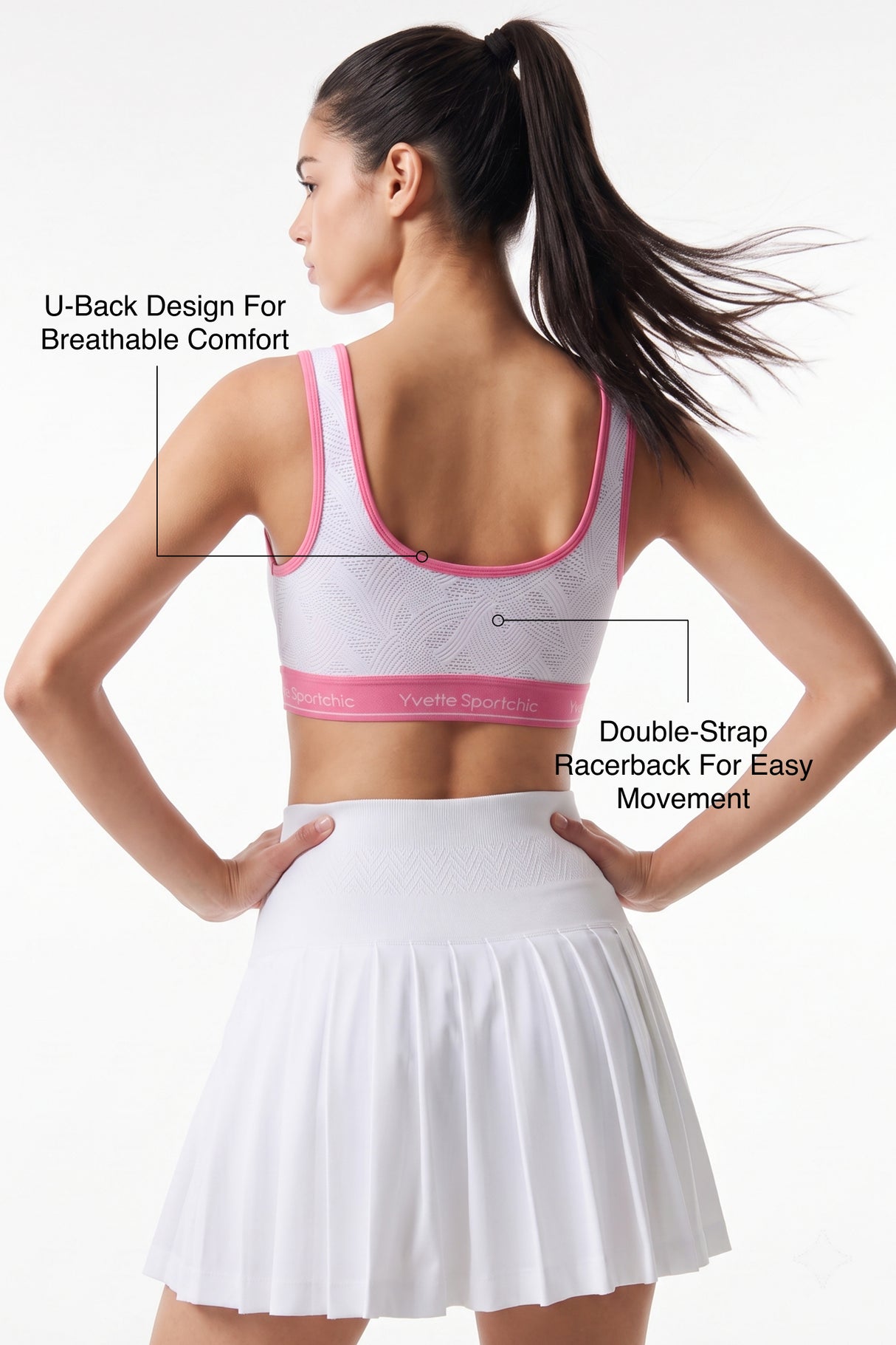 Anywhere™ Wide-Strap Fixed-Cup Mesh Yoga Bra | Light Support for Yoga, Pilates & Everyday Wear