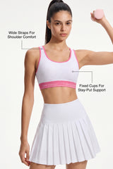 Anywhere™ Wide-Strap Fixed-Cup Mesh Yoga Bra | Light Support for Yoga, Pilates & Everyday Wear
