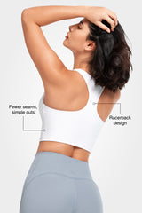 Shift™ Scoop Neckline  Strappy Padded Yoga Bra | Women's Light Support Sports Bra
