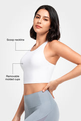 Shift™ Scoop Neckline  Strappy Padded Yoga Bra | Women's Light Support Sports Bra