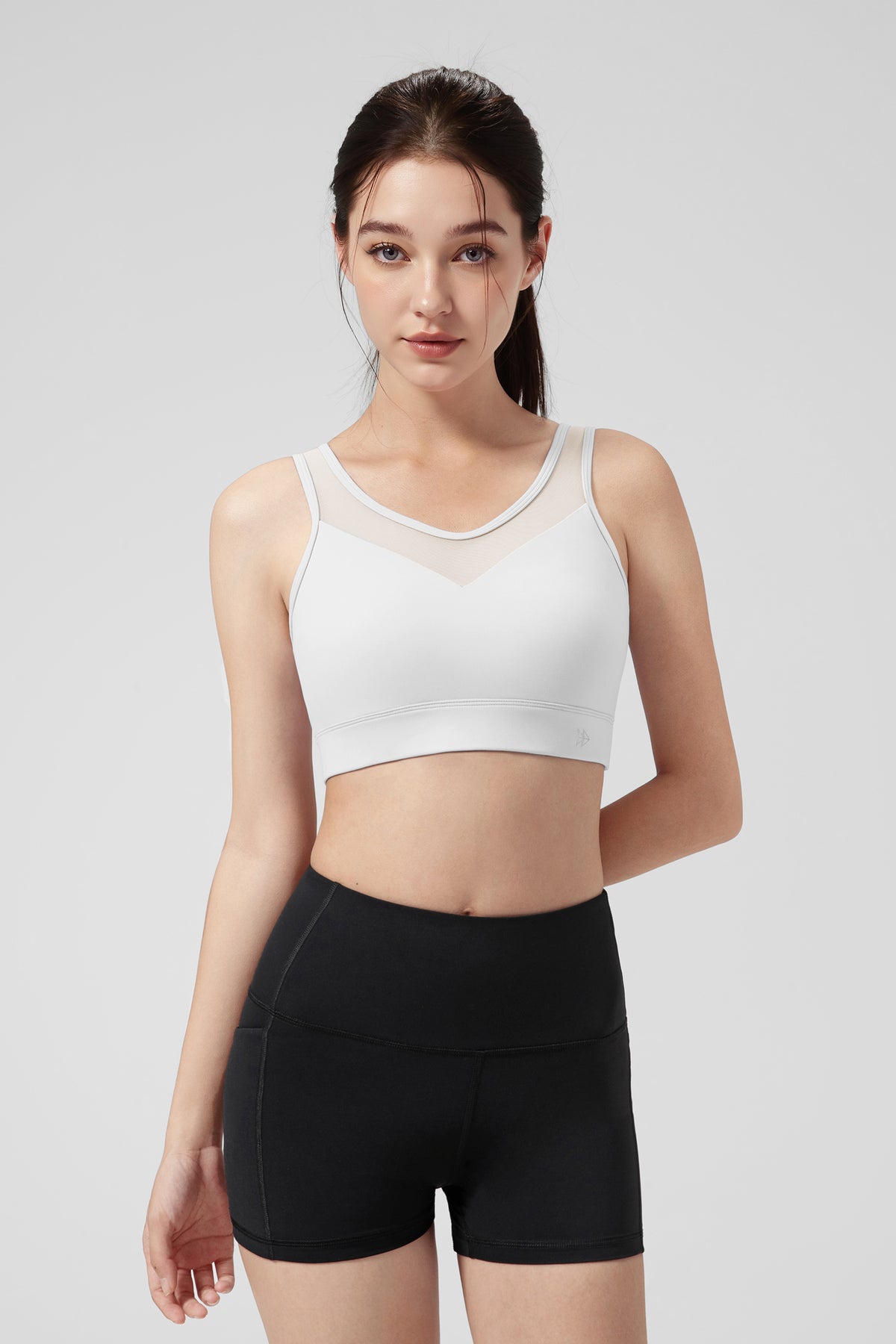 Power Front Sheer Mesh H-Back Sport-BH | Damen-Sport-BH mit starkem Halt