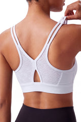 Anywhere V-ringad diamantmesh-yoga-bh | Sport-bh med lätt stöd för kvinnor