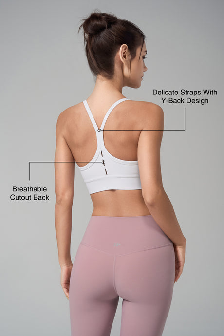 Anywhere™ Y-Back Design Sewn-in Pads Yoga Bra | Women's Light Support Sports Bra - image 9