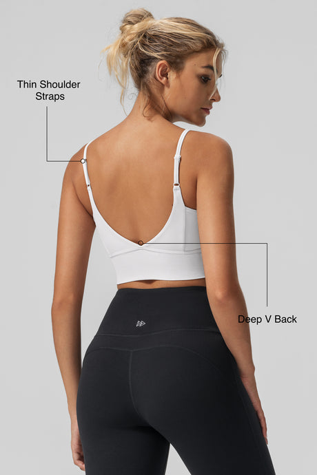Echo™ V-Neck Ribbed Padded Yoga Bra | Women's Light Support Sports Bra - image 2