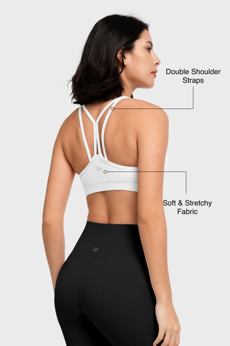Shift™ Scoop Neckline Double Straps Padded Yoga Bra | Women's Light Support Sports Bra - image 2