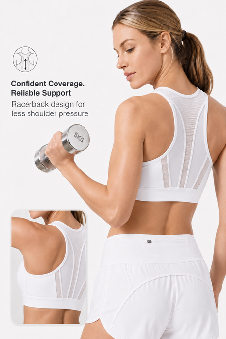 Enfold™ Zip-Front Breathable Racerback High-Support Bra for Larger Busts | Women's High Support Sports Bra - image 3