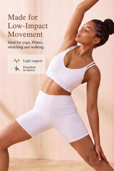 Anywhere V-ringad diamantmesh-yoga-bh | Sport-bh med lätt stöd för kvinnor