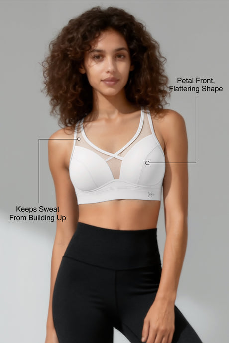 Shift™ Adjustable-Strap Sustainable Sports Bra | Medium Support with Breathable Mesh for Running, HIIT, Yoga & Training - image 9
